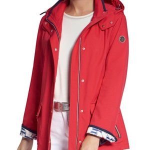 Womens Basler Raincoat Water Repellent Jacket, Red